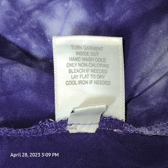 Dressbarn Slip On Blouse Front Tie and White Bling - Picture 8 of 8